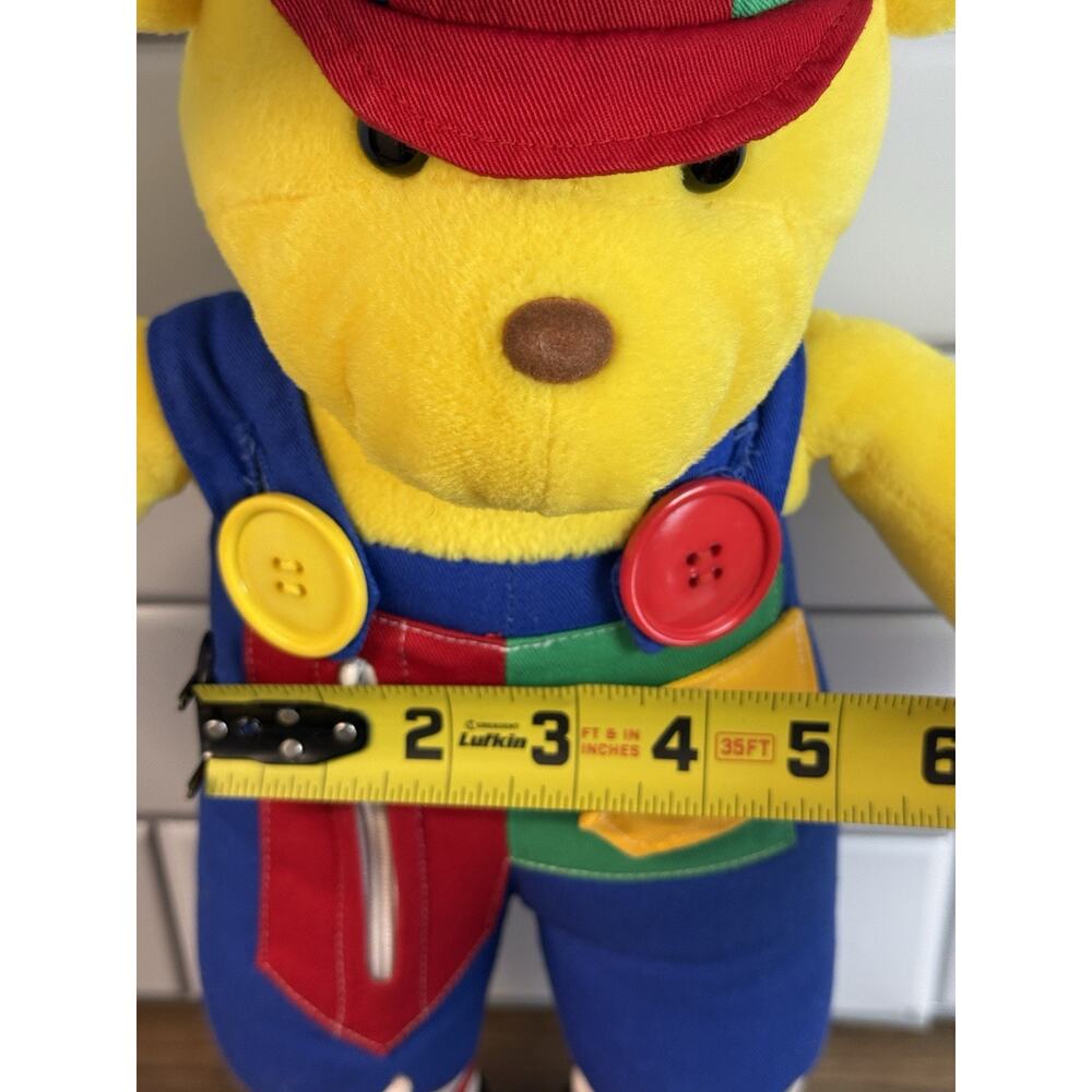 Vintage BabyGund Teach Me Blossom Yellow Teddy Bear Stuffed Animal Plush Y2K - Picture 10 of 11